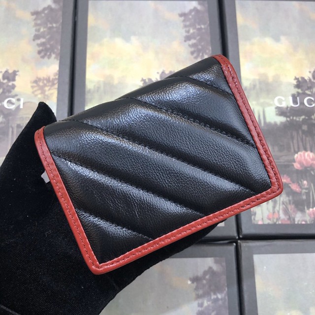 Gucci經典款錢夾錢包 573811 古馳原單GG marmont小卡包 Gucci女士零錢卡包 Gucci名片盒  gqy3351